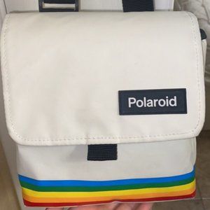 Polaroid Camera Bag - White w/ Rainbow